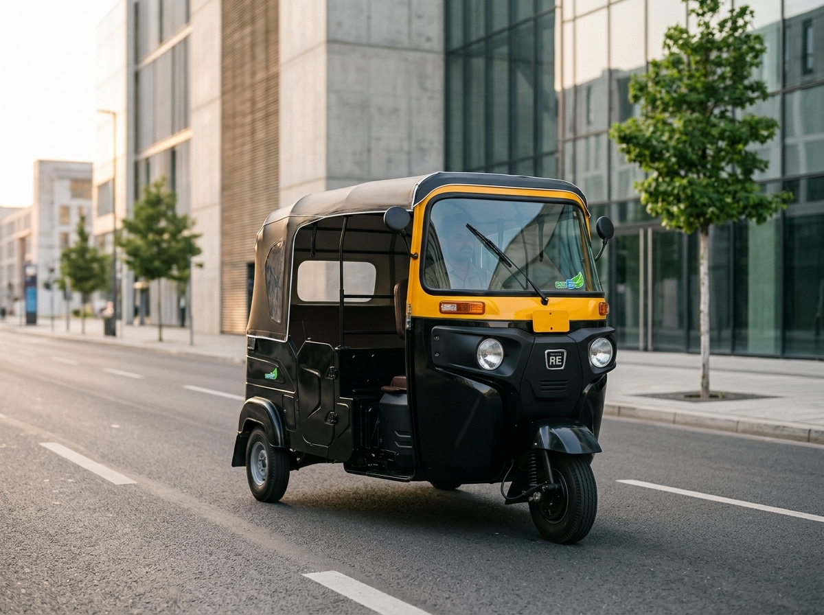 Bajaj RE CNG at the showroom